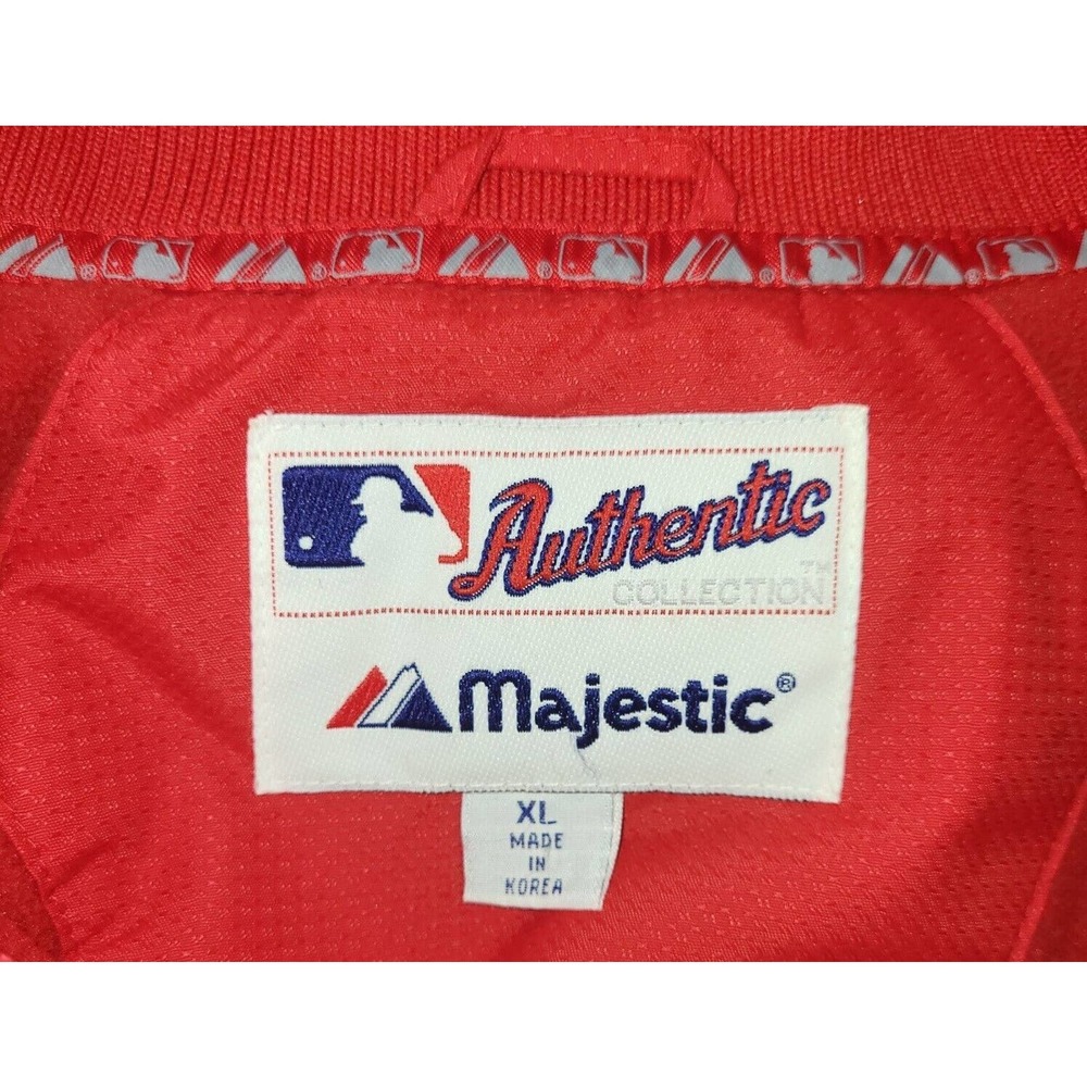 Majestic Authentic DC Nationals Mens XL Jacket Red Blue Full Zip Gently Used - Picture 2 of 15